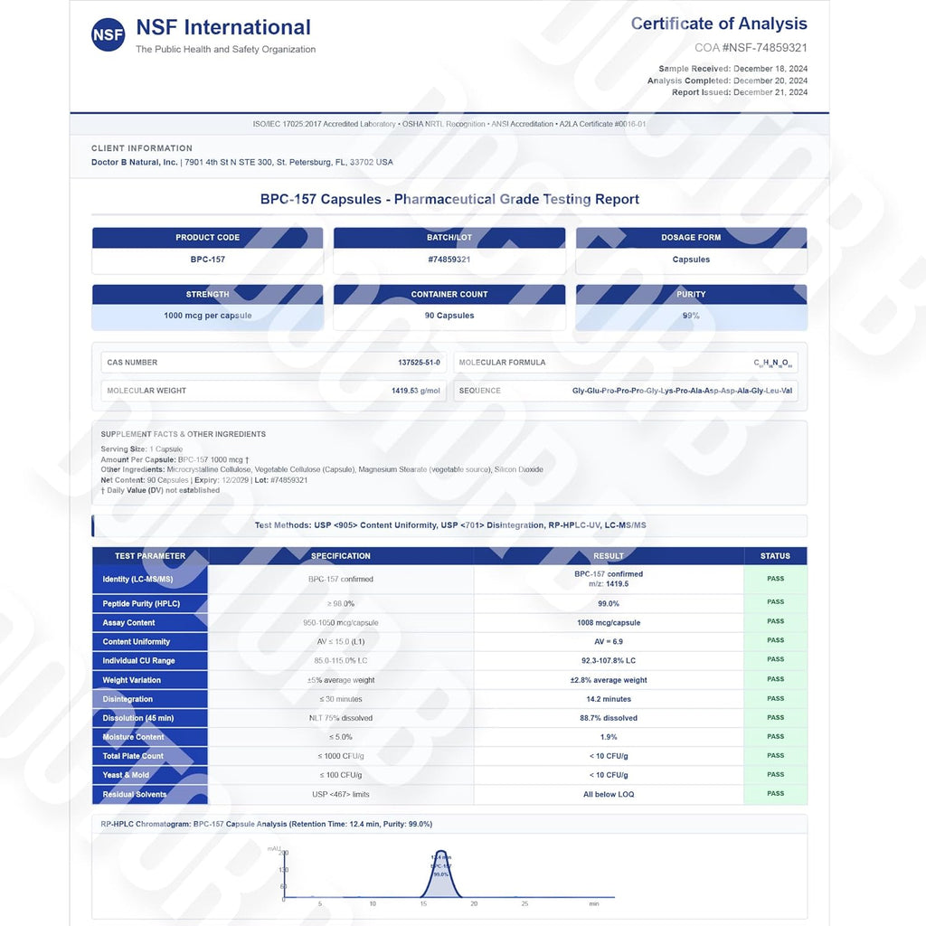 BPC-157 Peptide Capsules – Premium Quality General Support Formula
